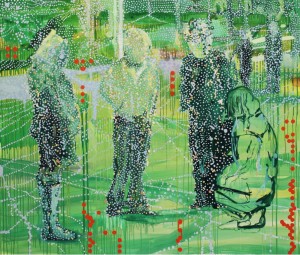 Exhibition group No2, 2011
oil and acrylic on linen
168 x195cm