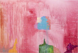 Pink Rain 2020, Oil and Acrylic on linen, 250cm x 370cm